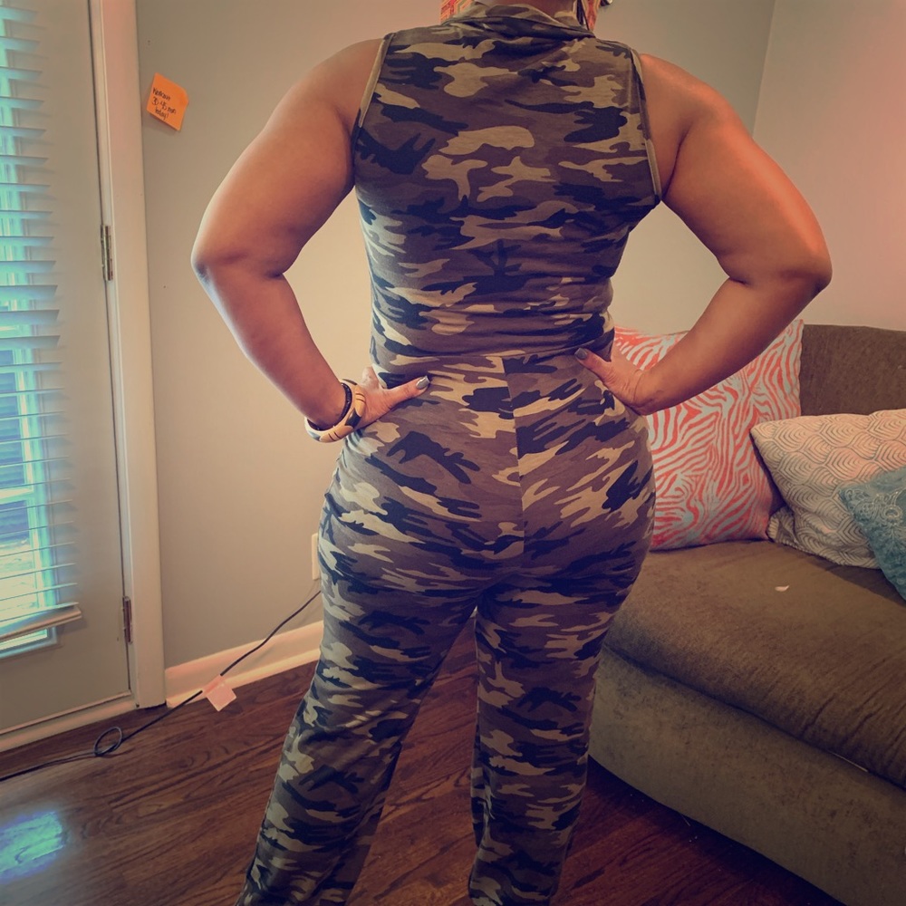 Army fatigue jumpsuit